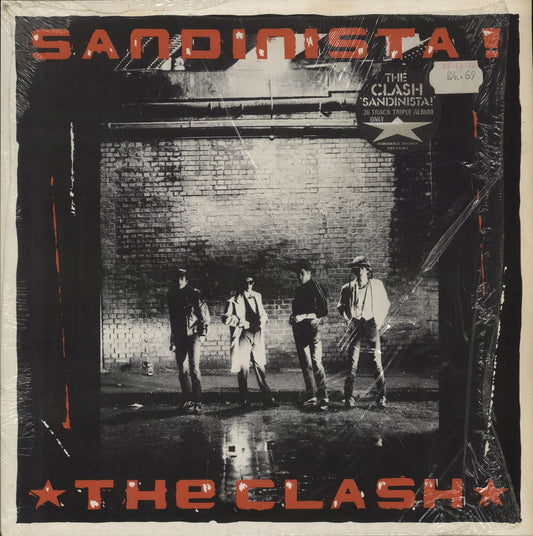 The Clash Sandinista! + Insert - Hype Stickered - Shrink UK 3-LP vinyl set