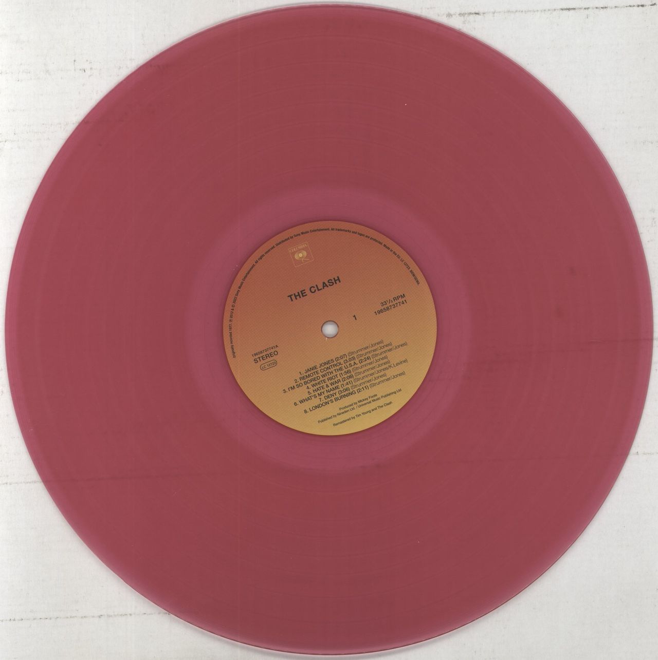 The Clash The Clash - Pink Transparent Vinyl UK Vinyl LP