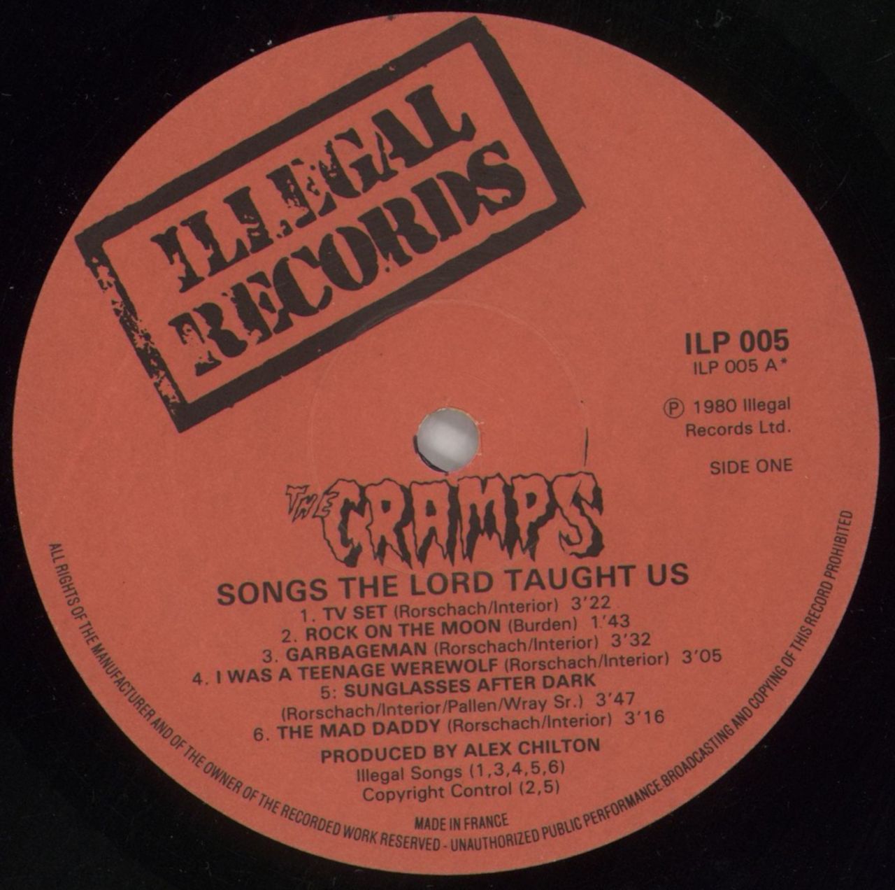 The Cramps Songs The Lord Taught Us - VG/EX French Vinyl LP