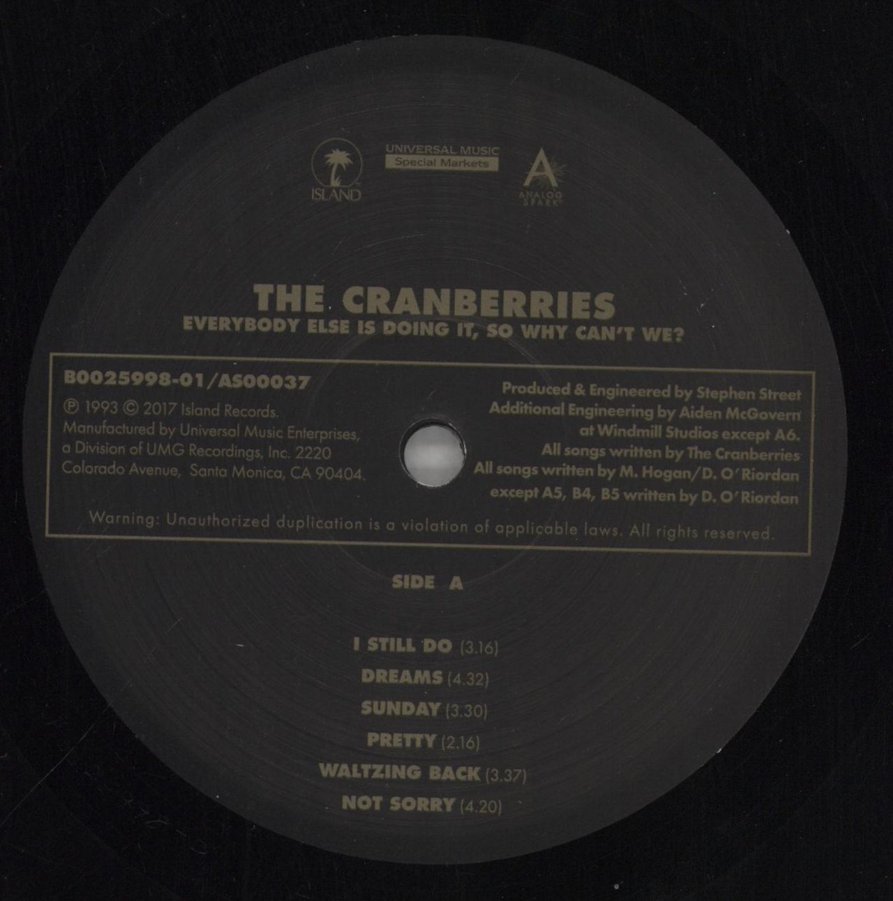 The Cranberries Everybody Else Is Doing It, So Why Can't We? - 180gm US Vinyl LP