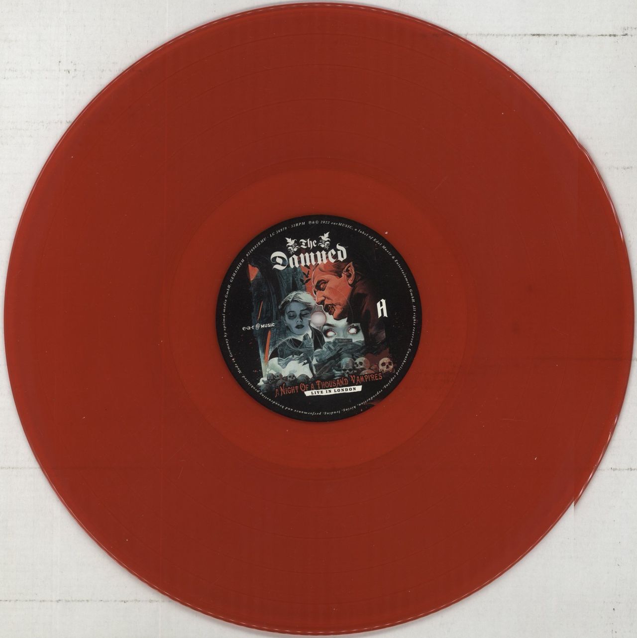 The Damned A Night Of A Thousand Vampires - Red Transparent Vinyl + Poster UK 2-LP vinyl set