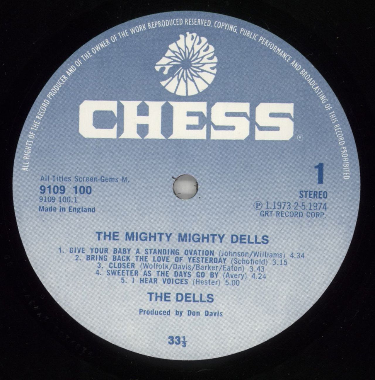 The Dells The Mighty Mighty Dells UK Vinyl LP