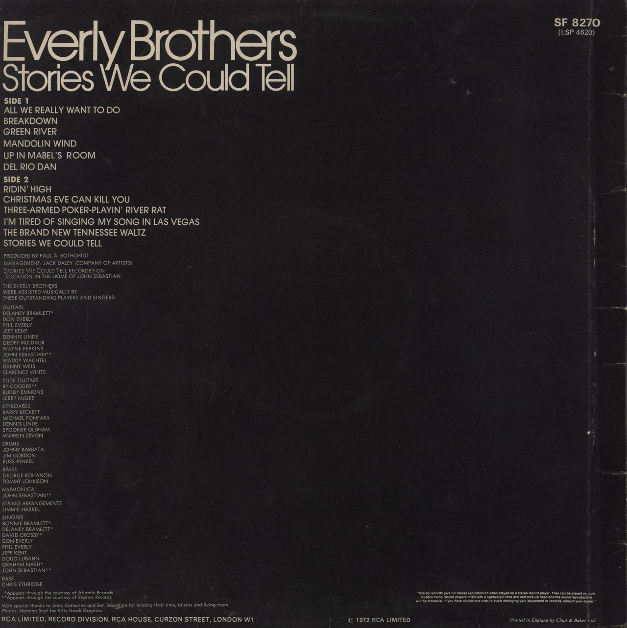 The Everly Brothers Stories We Could Tell - Autographed UK Vinyl LP