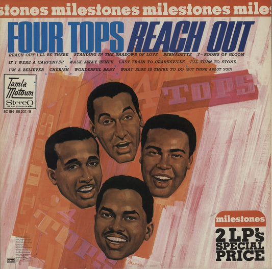 The Four Tops Four Tops Reach Out / Four Tops Live Dutch 2-LP vinyl set