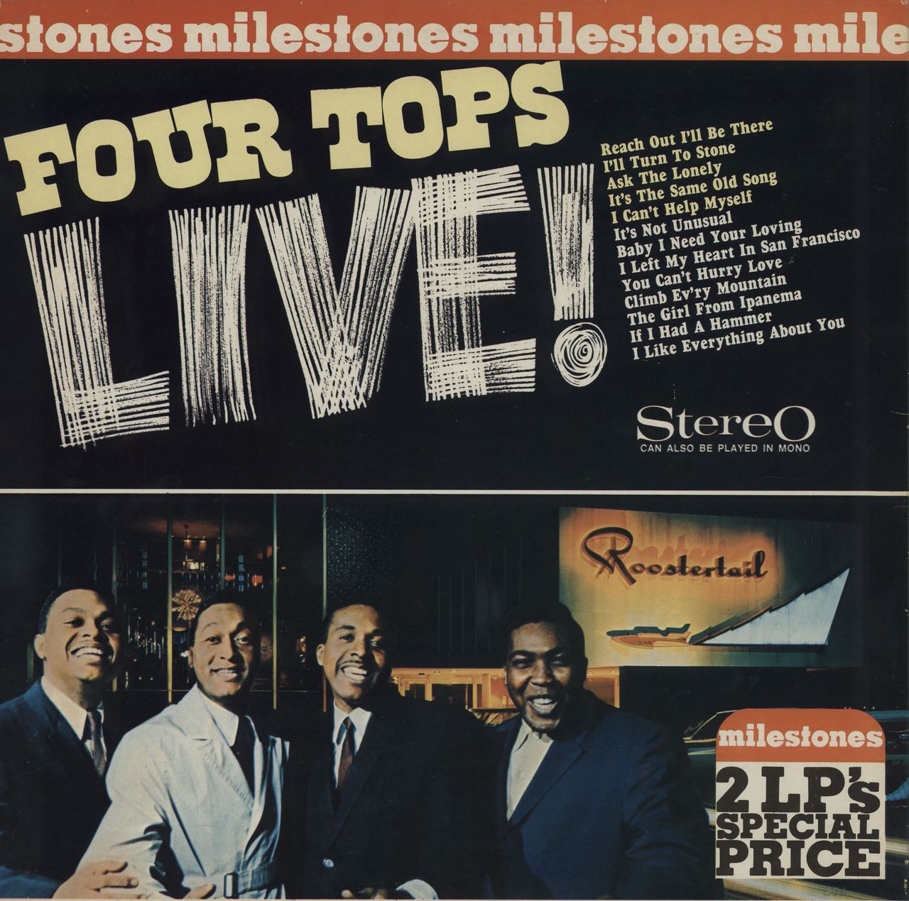 The Four Tops Four Tops Reach Out / Four Tops Live Dutch 2-LP vinyl set