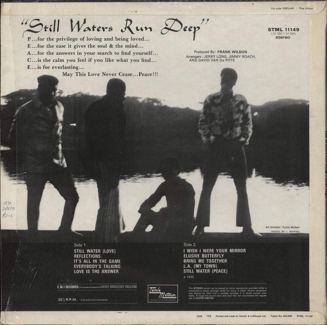 The Four Tops Still Waters Run Deep UK Vinyl LP