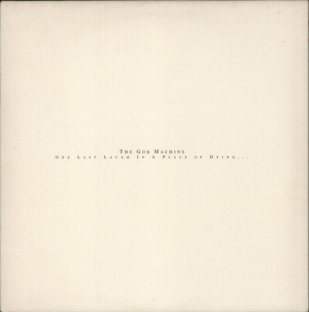 The God Machine One Last Laugh In A Place Of Dying UK Vinyl LP