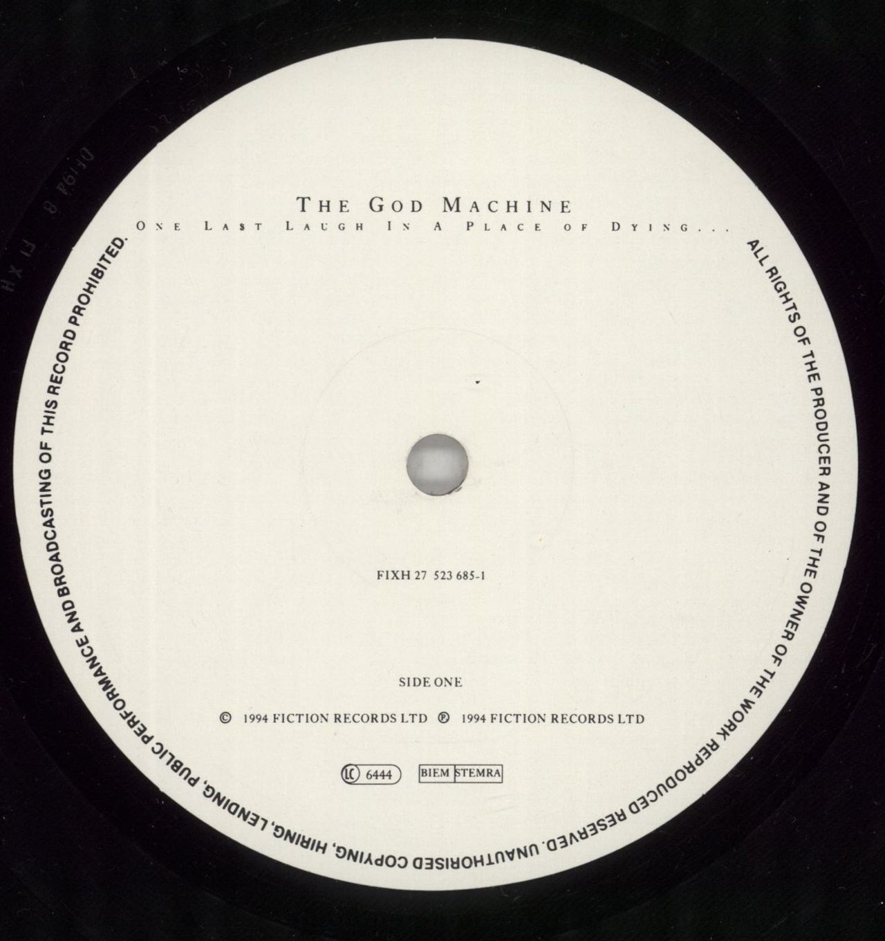 The God Machine One Last Laugh In A Place Of Dying UK Vinyl LP
