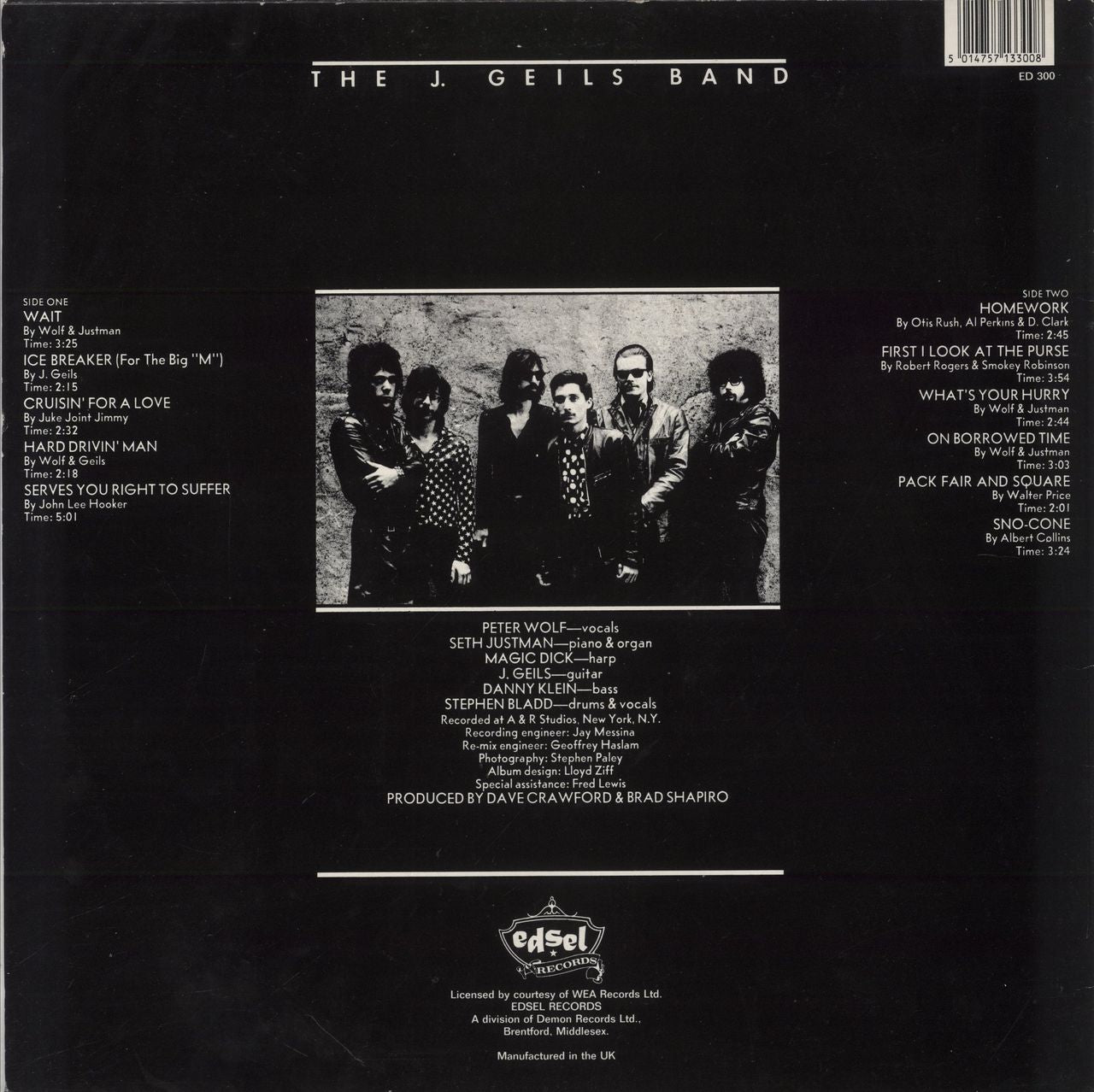 The J. Geils Band The J. Geils Band UK Vinyl LP