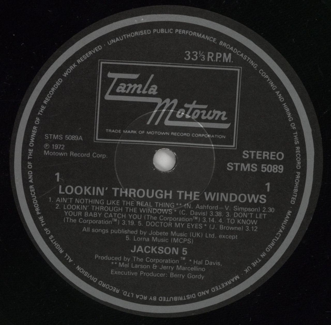 The Jackson Five Lookin' Through The Windows UK Vinyl LP