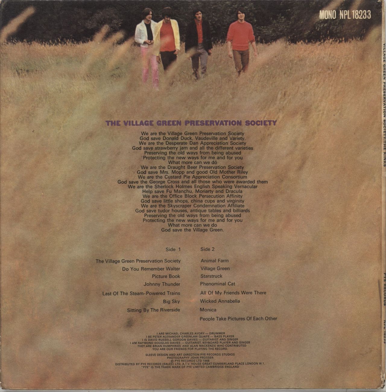 The Kinks Are The Village Green Preservation Society - 1st UK Vinyl LP
