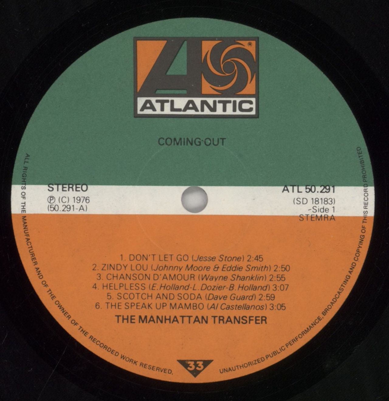 The Manhattan Transfer Coming Out Dutch Vinyl LP