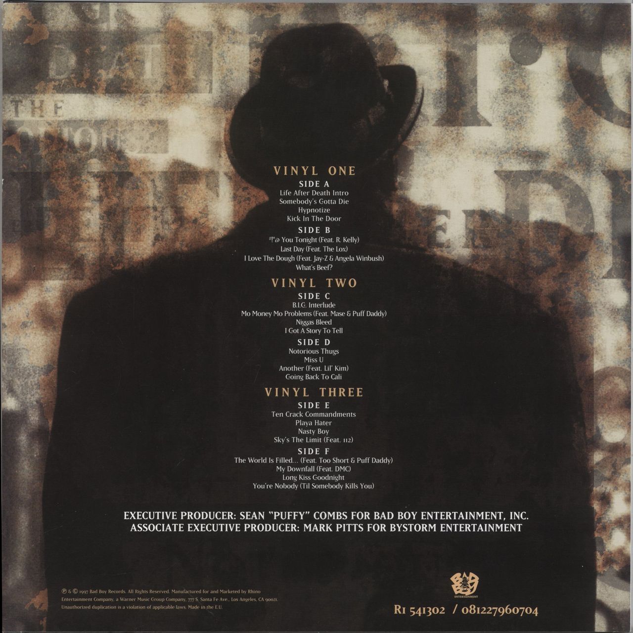 The Notorious B.I.G. Life After Death UK 3-LP vinyl set