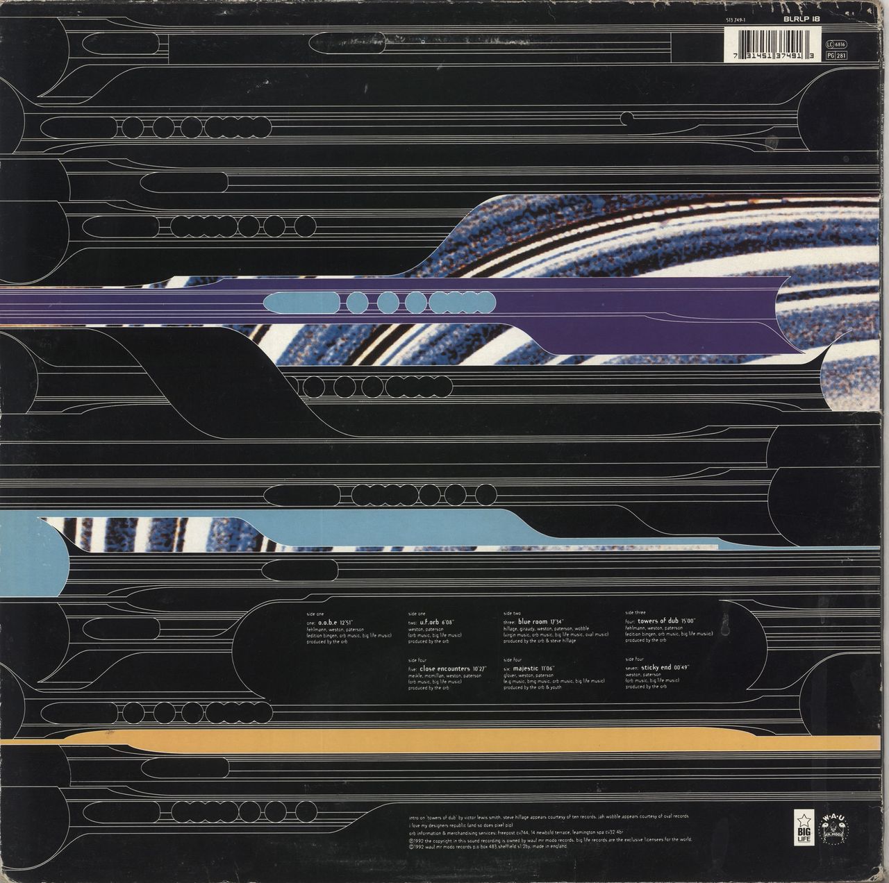 The Orb U.F. Orb - VG UK 2-LP vinyl set