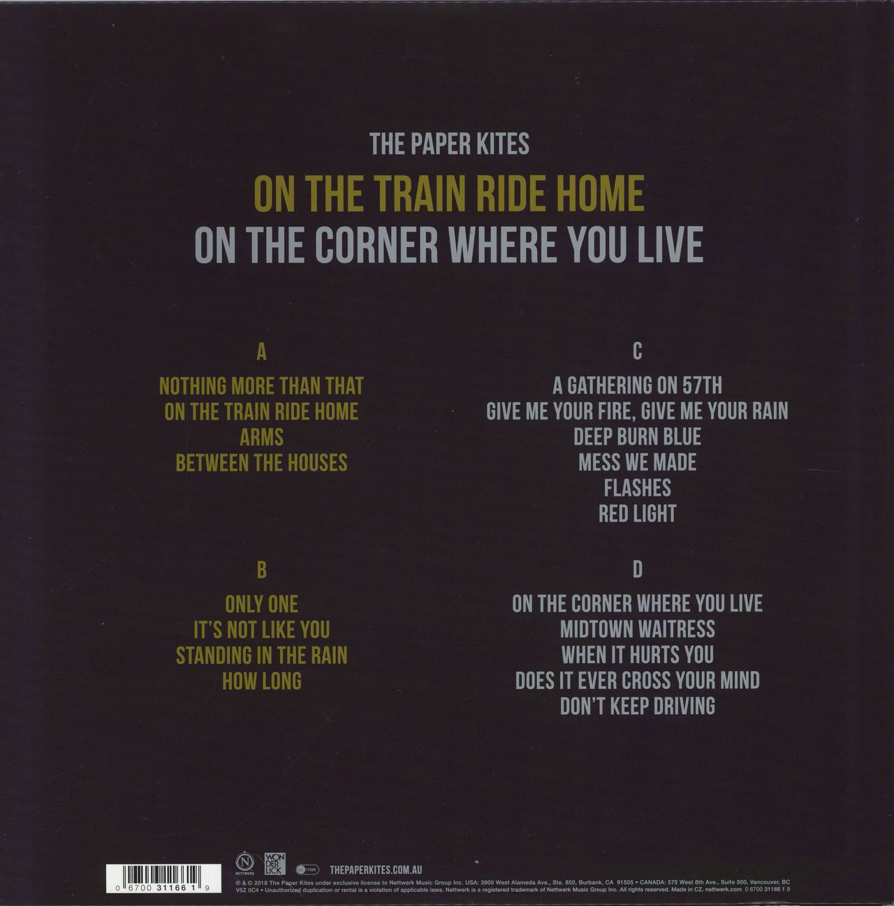 The Paper Kites On The Train Ride Home/On The Corner Where You Live - Gold & Silver Vinyl UK 2-LP vinyl set
