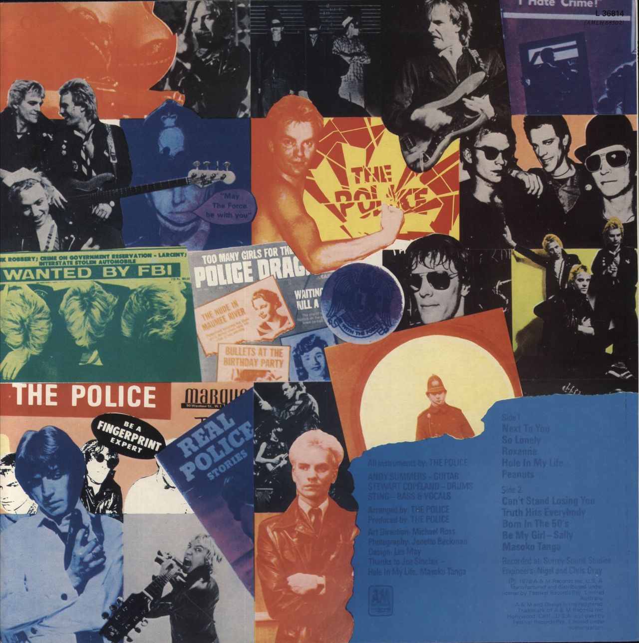 The Police Outlandos D'amour Australian Vinyl LP