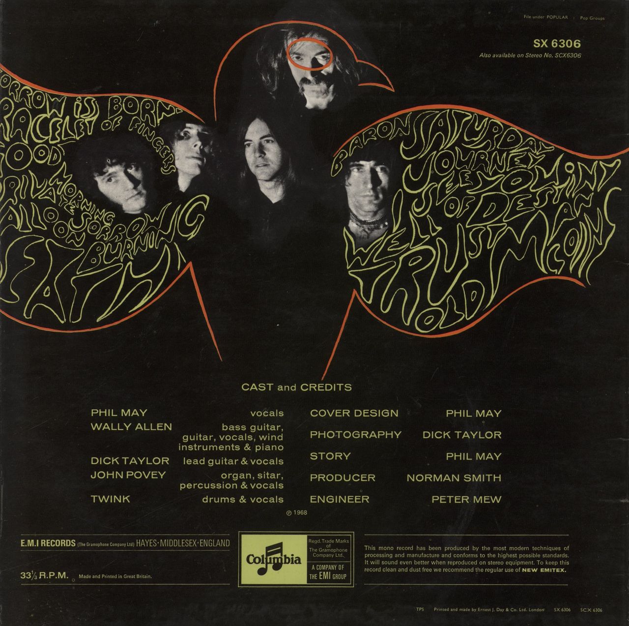 The Pretty Things S.F. Sorrow - 1st - EX UK Vinyl LP
