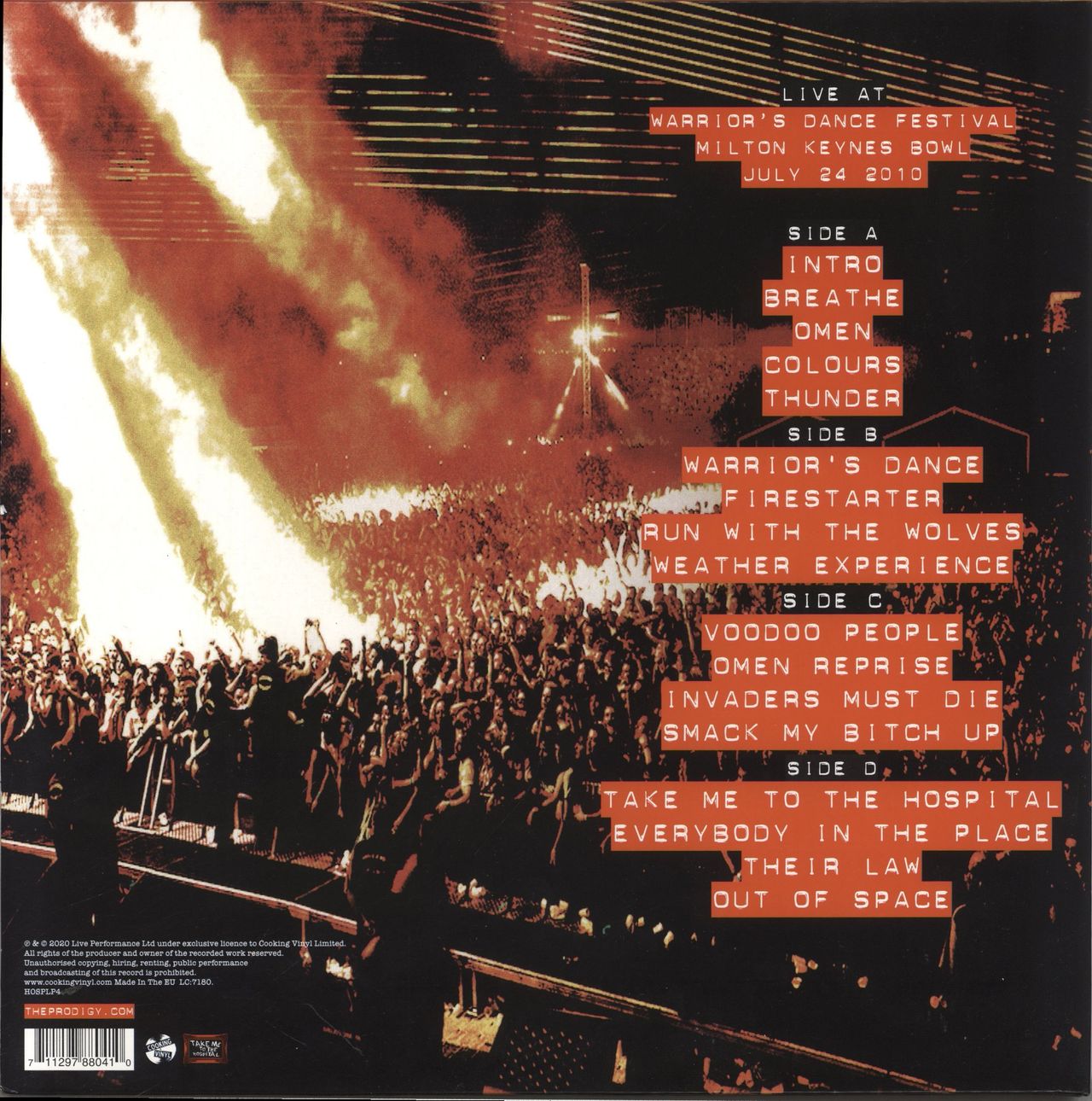The Prodigy Live - World's On Fire - 180gm - EX UK 2-LP vinyl set