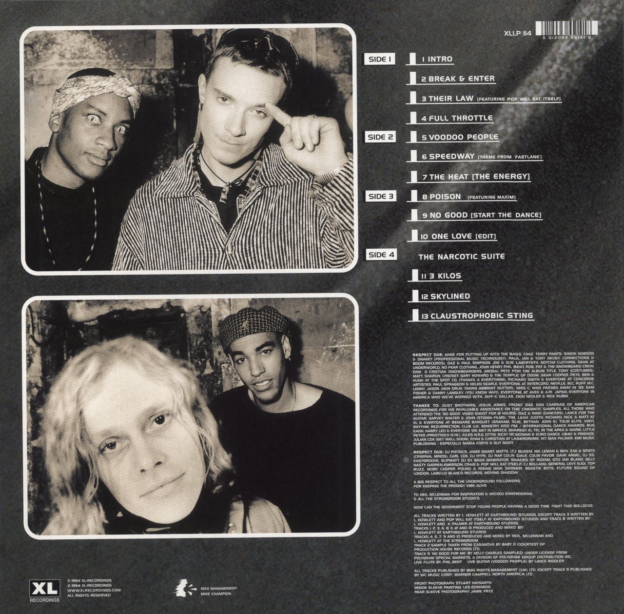 The Prodigy Music For The Jilted Generation UK 2-LP vinyl set