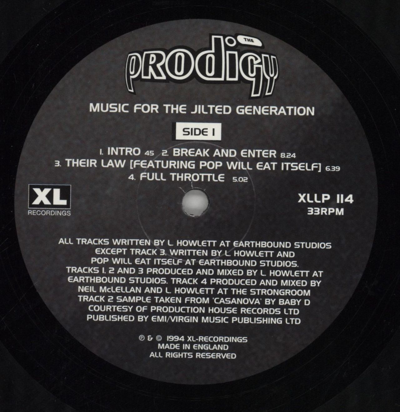 The Prodigy Music For The Jilted Generation UK 2-LP vinyl set
