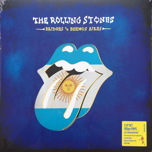 The Rolling Stones Bridges To Buenos Aires - 180gm Blue Vinyl - Sealed UK 3-LP vinyl set