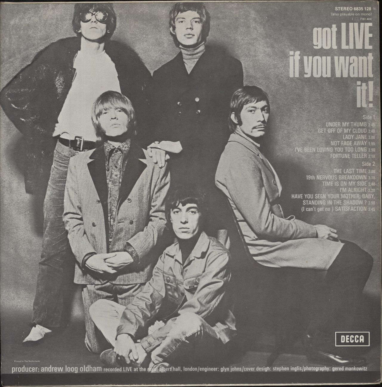 The Rolling Stones Got Live If You Want It Dutch Vinyl LP