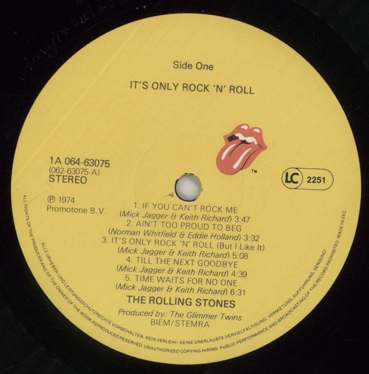 The Rolling Stones It's Only Rock 'N' Roll Dutch Vinyl LP