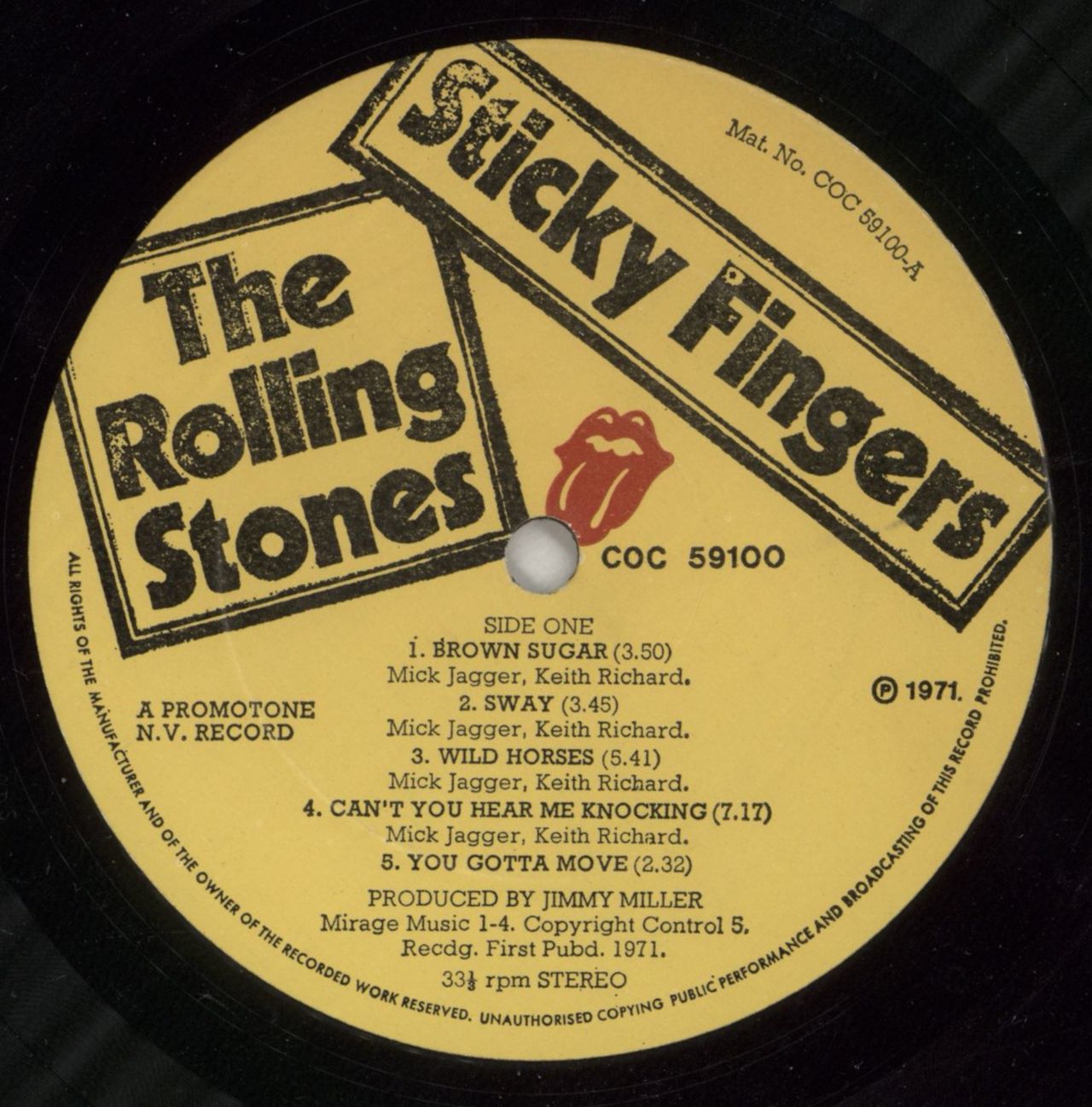 The Rolling Stones Sticky Fingers - 'ALFA' UK Vinyl LP