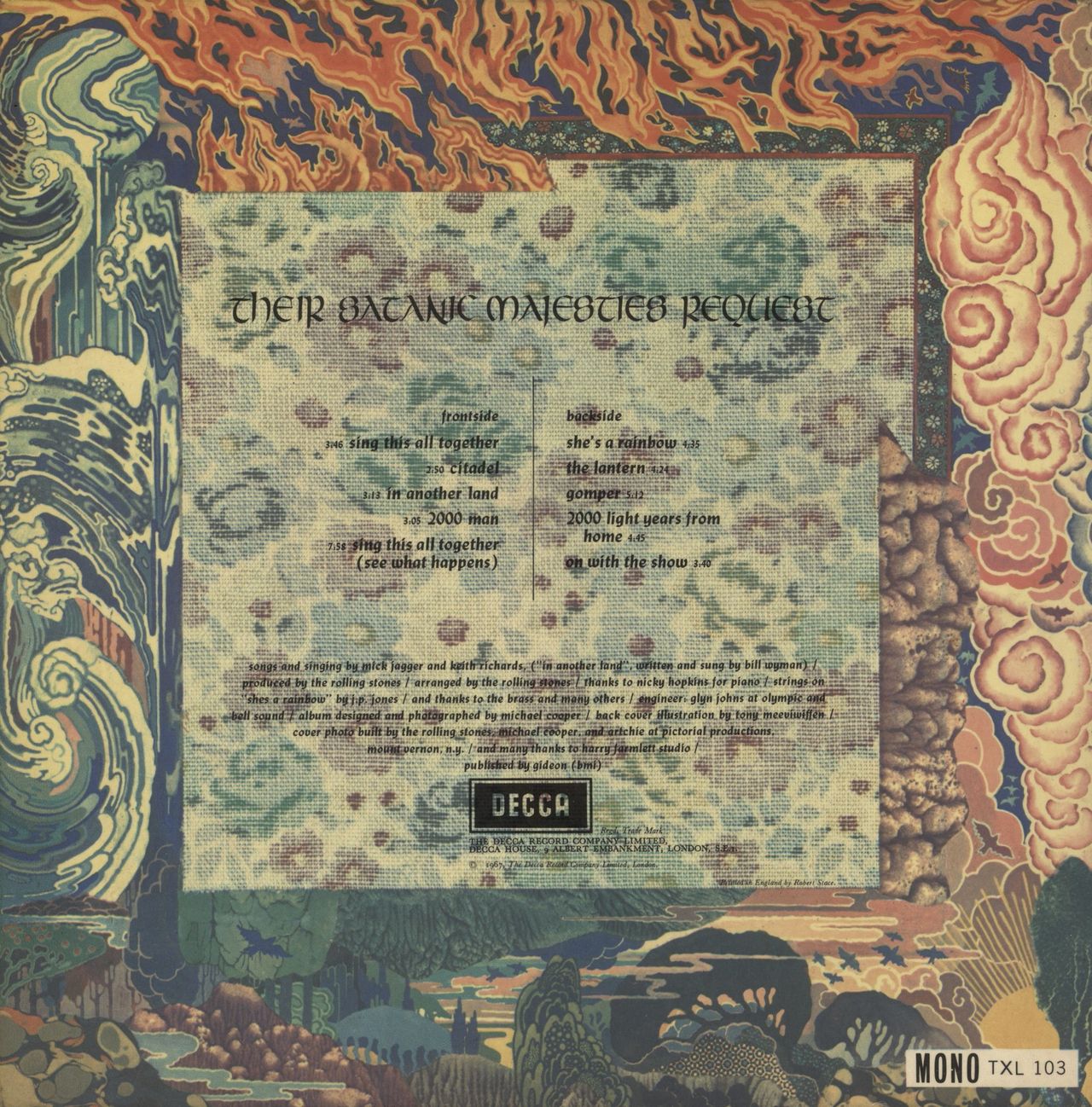 The Rolling Stones Their Satanic Majesties Request - 2nd - 1K/1K - EX UK Vinyl LP