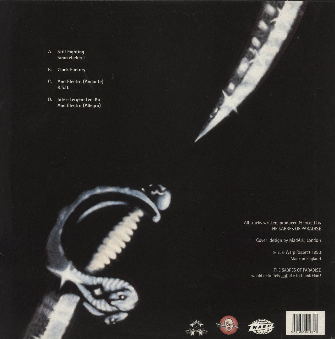 The Sabres Of Paradise Sabresonic + 7" UK 2-LP vinyl set