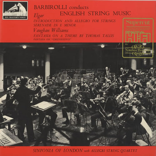 The Sinfonia Of London Barbirolli Conducts English String Music - Nimbus Supercut UK Vinyl LP