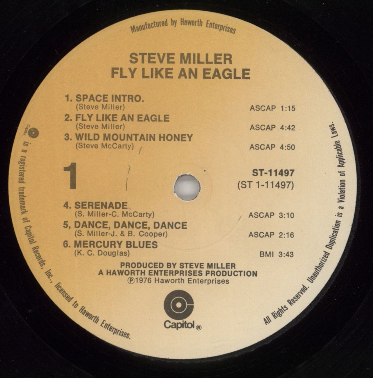 The Steve Miller Band Fly Like An Angel US Vinyl LP