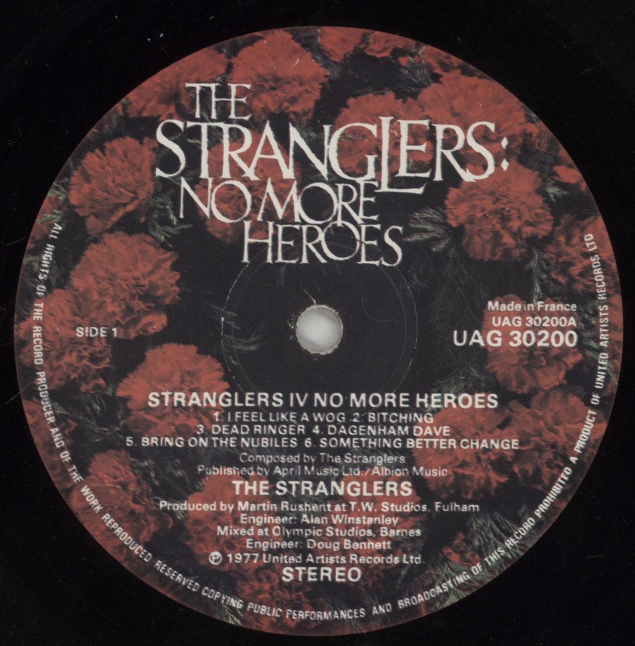 The Stranglers No More Heroes - French Pressing UK Vinyl LP