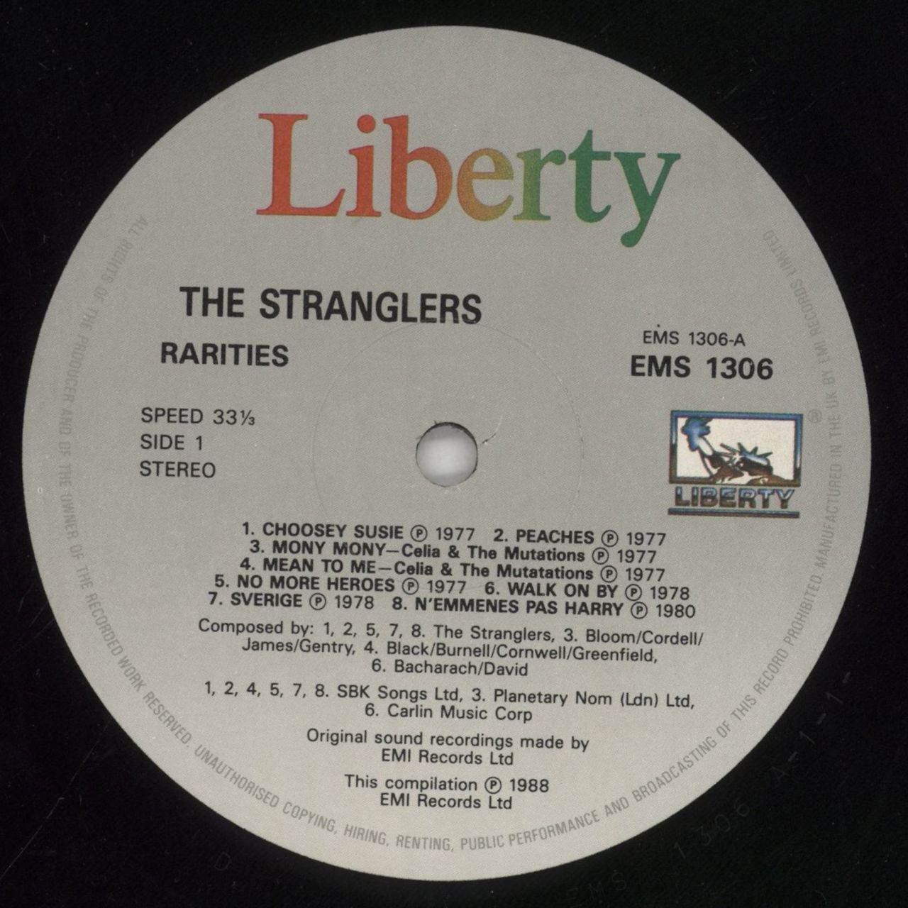 The Stranglers Rarities UK Vinyl LP