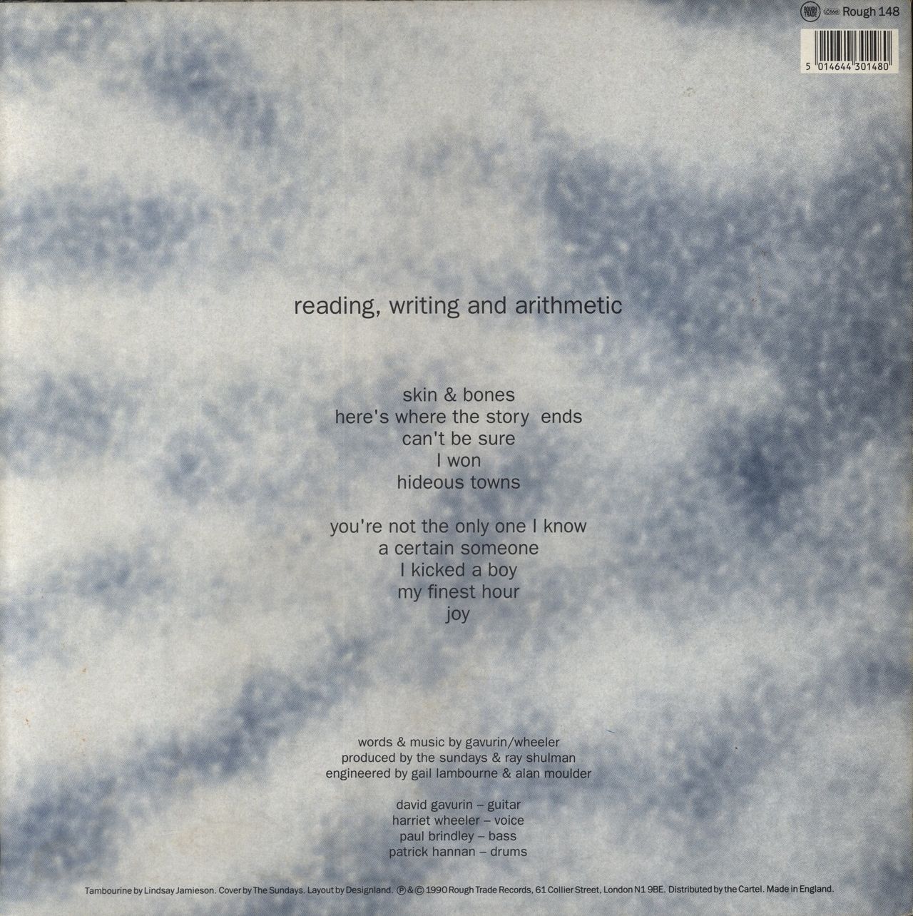 The Sundays Reading Writing And Arithmetic - VG Sleeve UK Vinyl LP