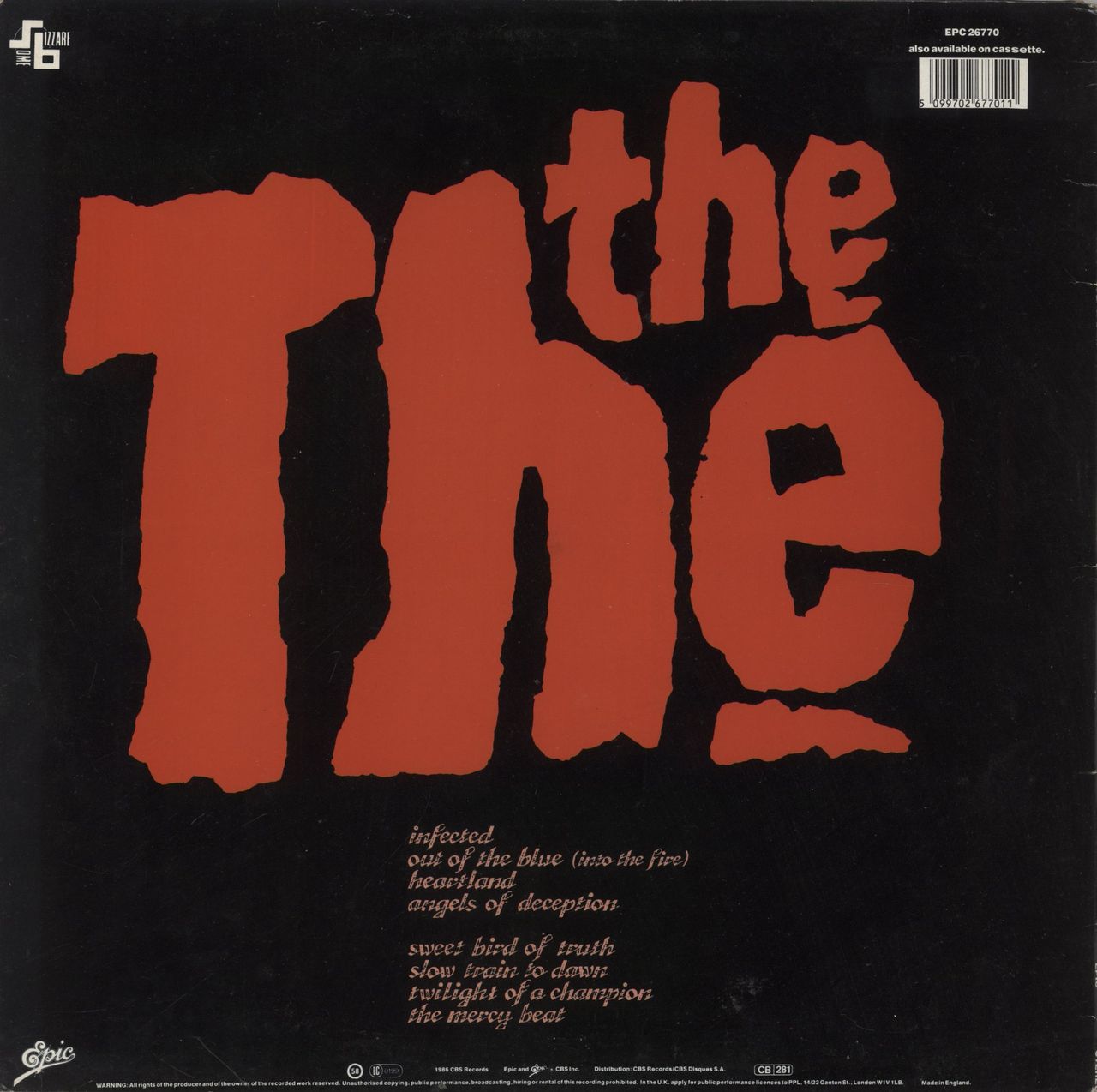 The The Infected - Torture Sleeve + Hype Sticker & Poster - EX UK Vinyl LP