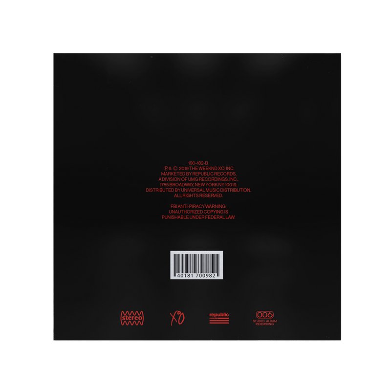 The Weeknd - After Hours - Holographic Cover Vinyl LP Record