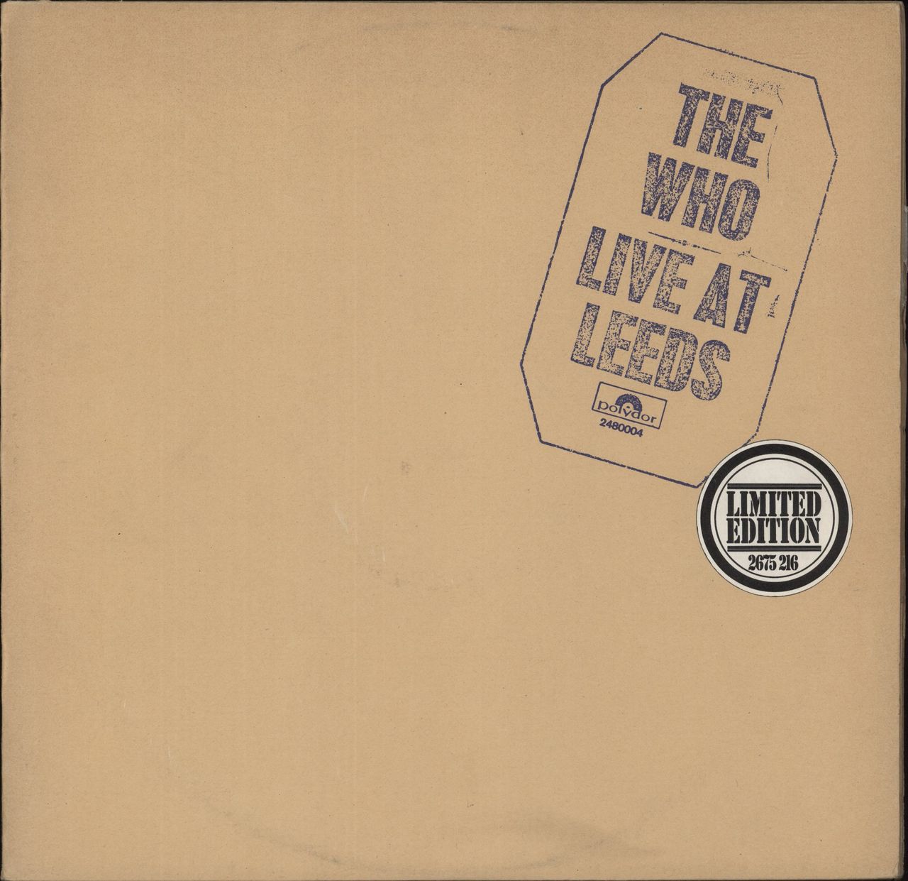The Who Live At Leeds - Complete German Vinyl LP