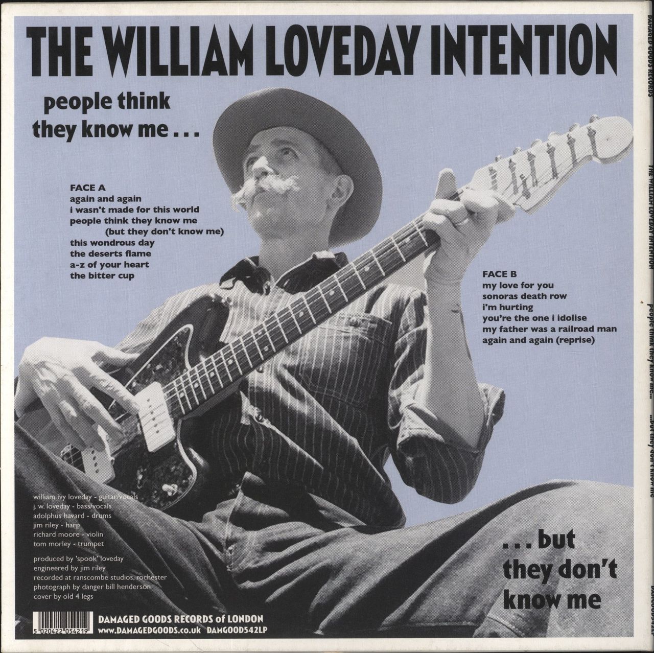 The William Loveday Intention People Think They Know Me ... ... But They Don’t Know Me UK Vinyl LP