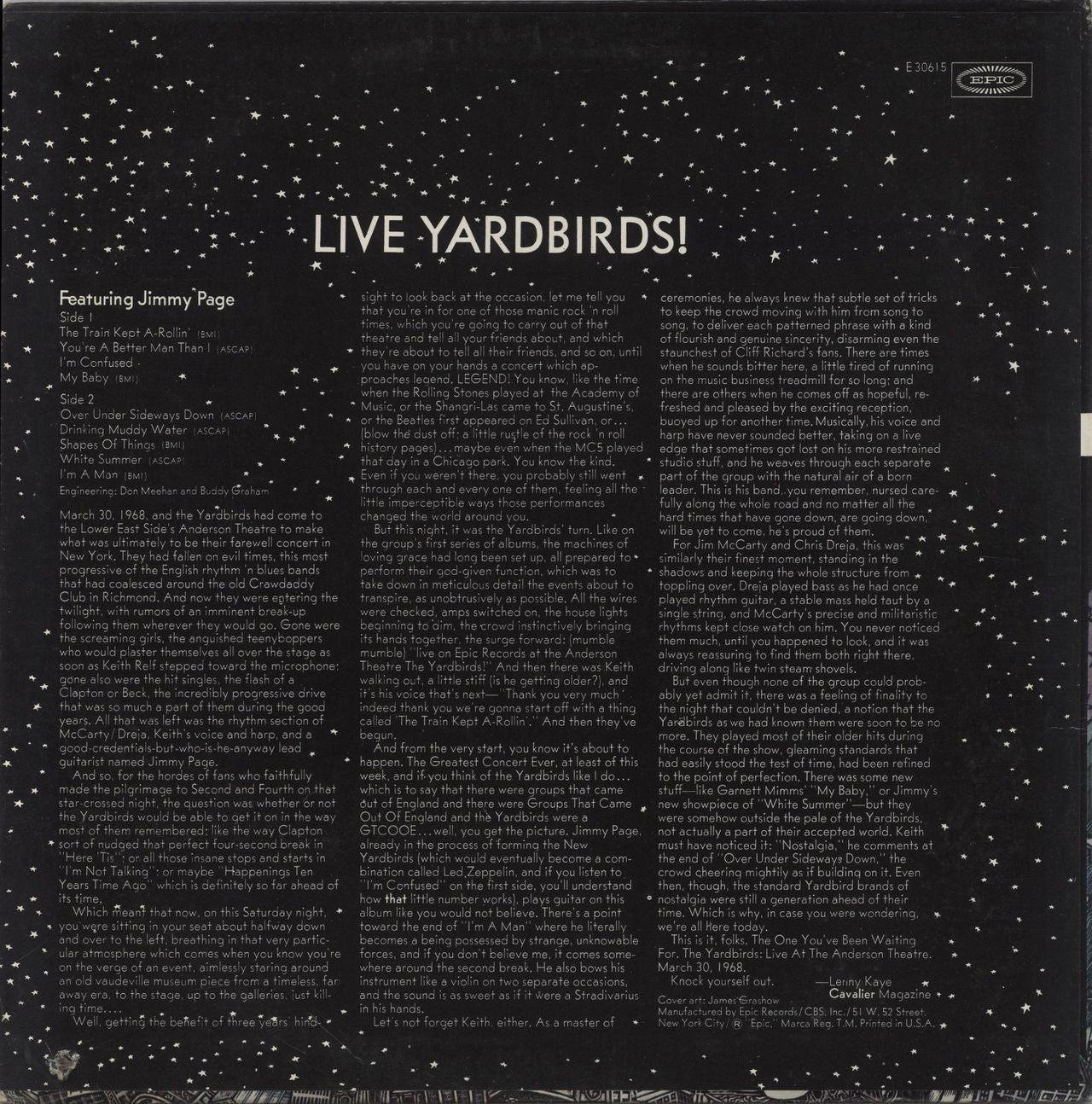 The Yardbirds Live Yardbirds Featuring Jimmy Page US Vinyl LP
