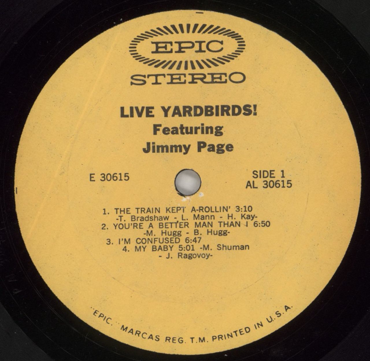The Yardbirds Live Yardbirds Featuring Jimmy Page US Vinyl LP