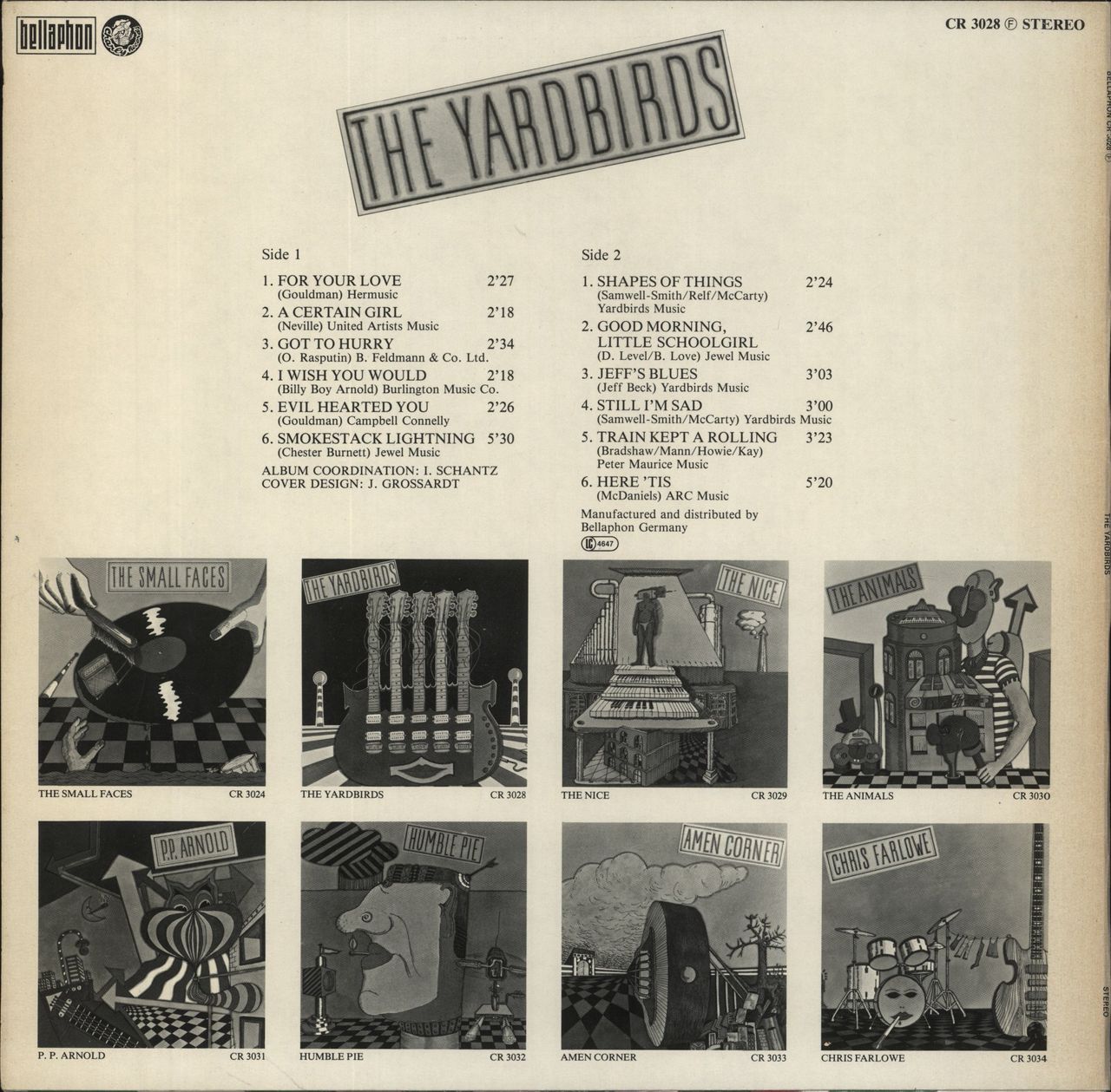 The Yardbirds The Yardbirds German Vinyl LP