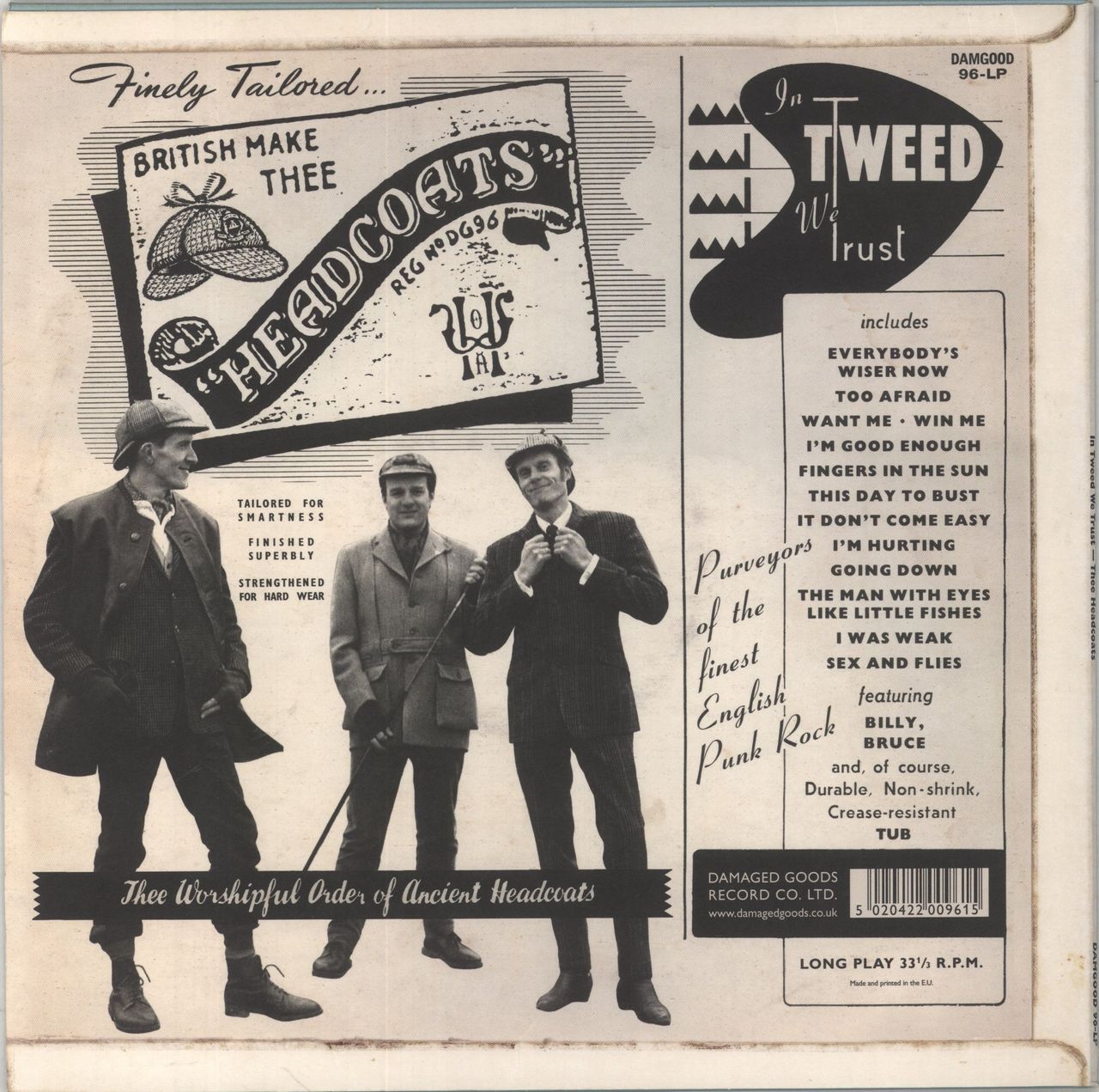 Thee Headcoats In Tweed We Trust - Duck Egg Blue Vinyl UK Vinyl LP
