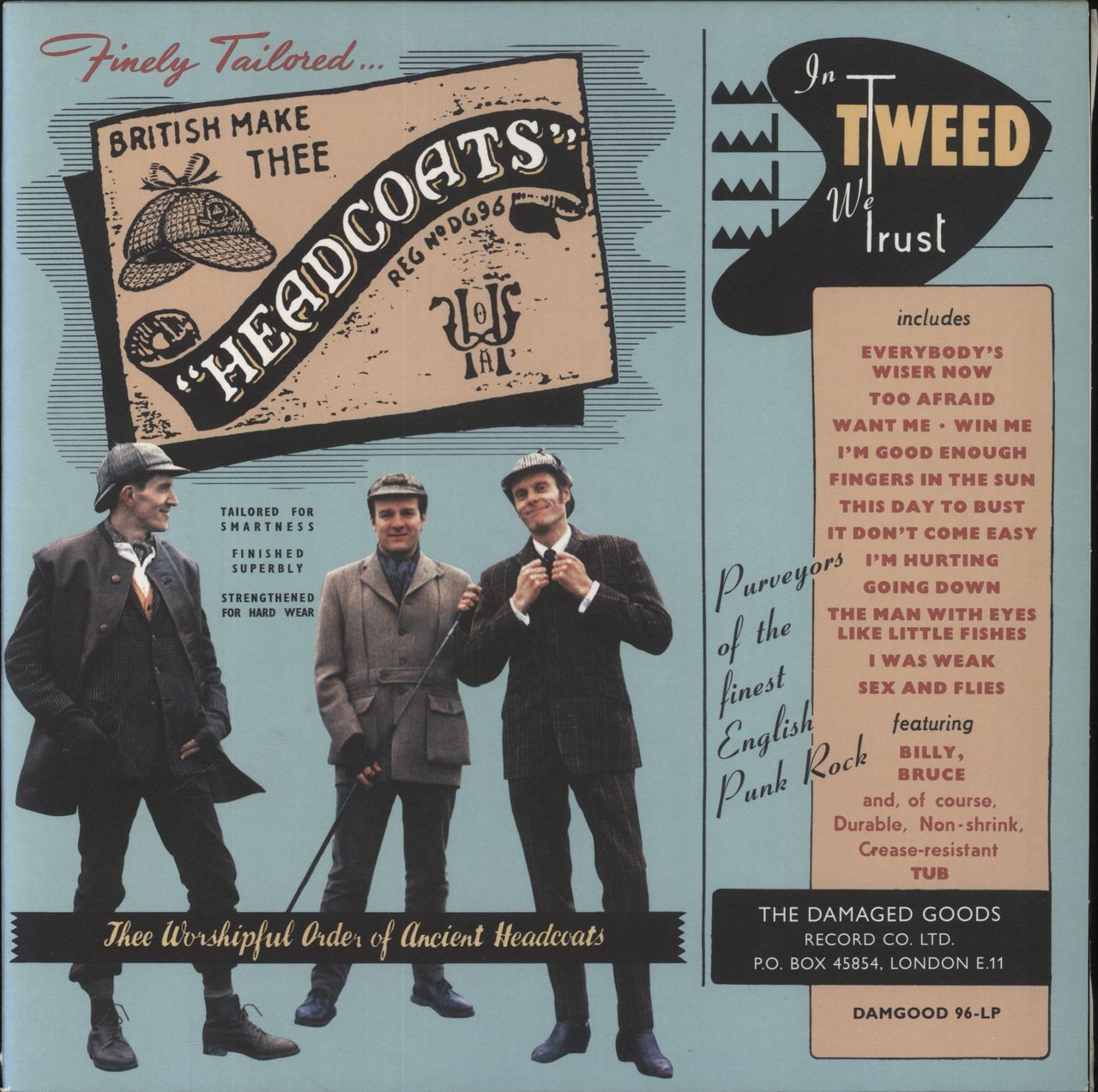 Thee Headcoats In Tweed We Trust - Duck Egg Blue Vinyl UK Vinyl LP