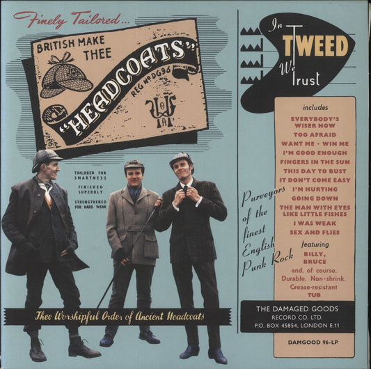Thee Headcoats In Tweed We Trust - Duck Egg Blue Vinyl UK Vinyl LP