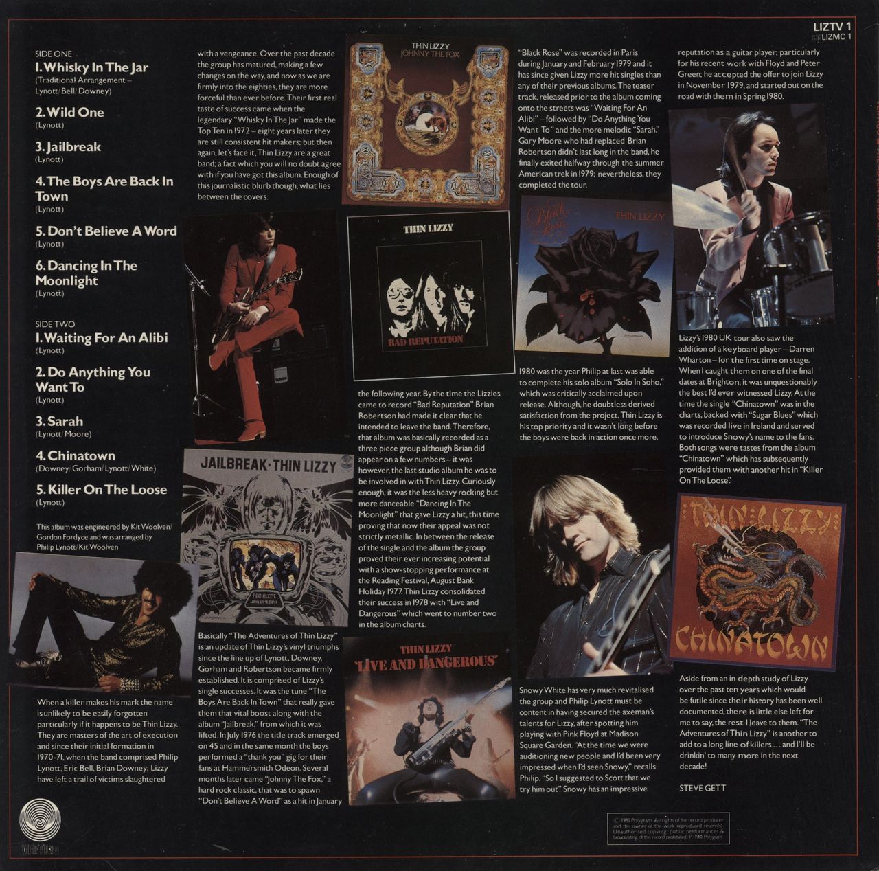 Thin Lizzy The Adventures Of Thin Lizzy: The Hit Singles Collection UK Vinyl LP