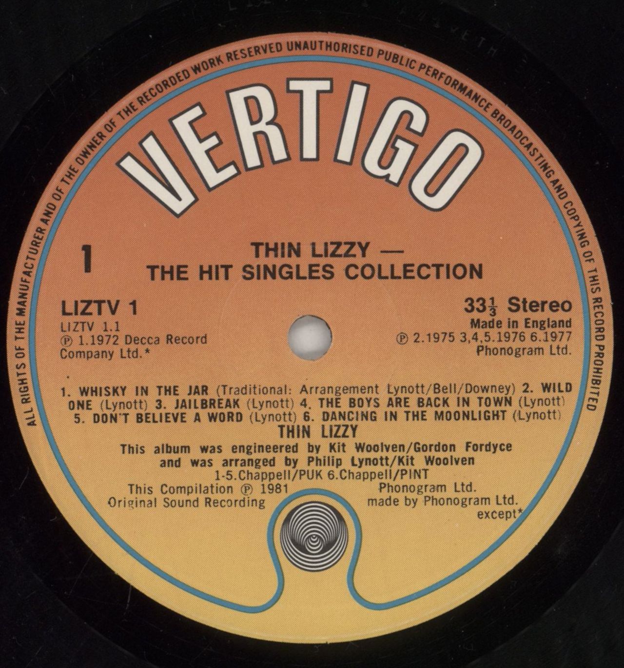 Thin Lizzy The Adventures Of Thin Lizzy: The Hit Singles Collection UK Vinyl LP