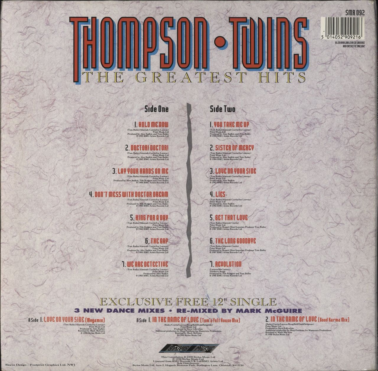 Thompson Twins The Greatest Hits + 12" - VG UK 2-LP vinyl set