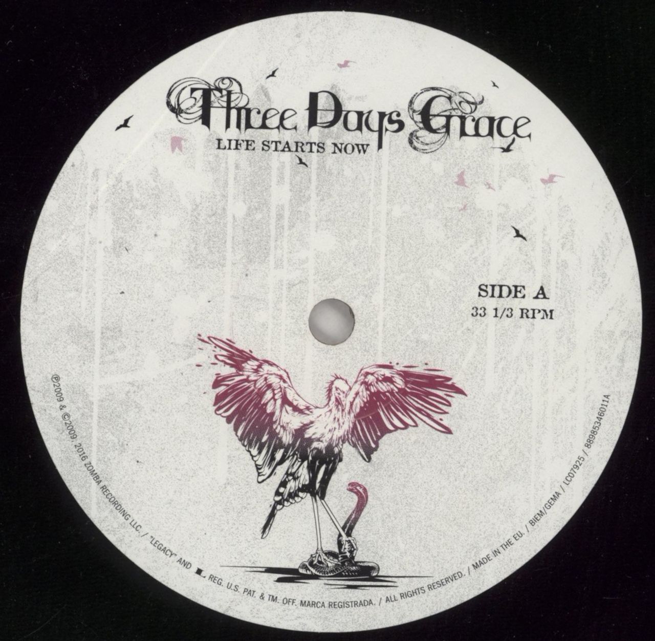 Three Days Grace Life Starts Now UK Vinyl LP