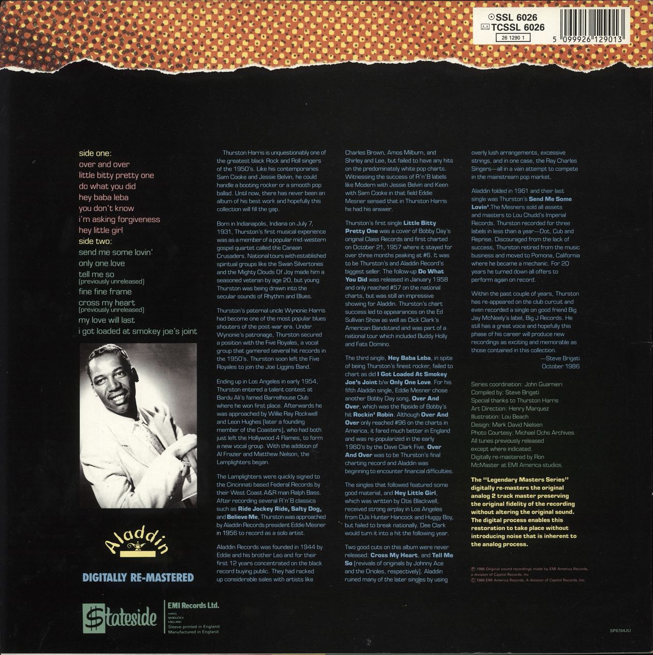 Thurston Harris Little Bitty Pretty One UK Vinyl LP